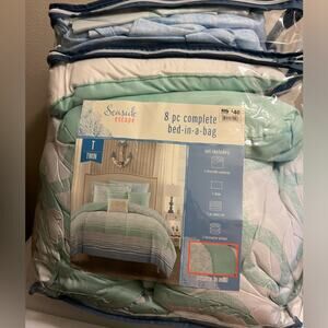 8 Pc Complete Bed-in-a-Bag - Twin - Blue/Green